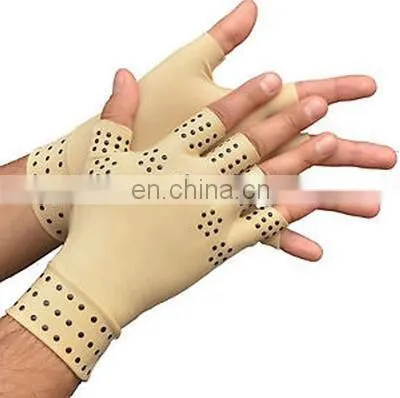 Magnetic Anti-Arthritis Therapy Magic Fingerless Palm Hand Massage Gloves photo-6