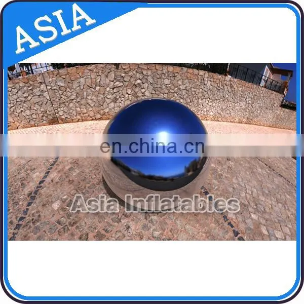 Party Mirror Ball For Fashion Show, Silver Inflatable PVC Mirror Balloon photo-3