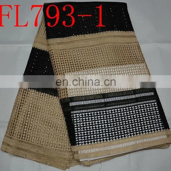 Free Shipping Guipure Lace Fabric African Cord Lace Fabric 2 Color Lace photo-6