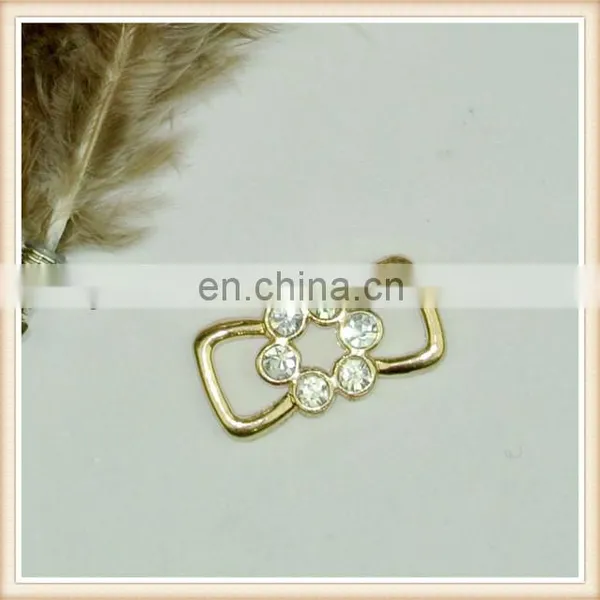 gold rhinestone buckles for wedding invitations rosette flower for lady dress decoration