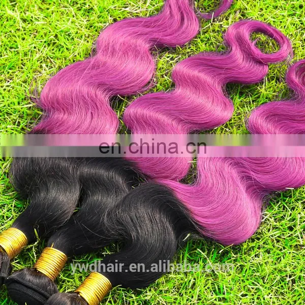 8A Ombre Brazilian Hair Body Wave Two Tone Color Purple Hair Extensions Body Wave Paypal Accept 3 Bundles Free Shipping photo-4