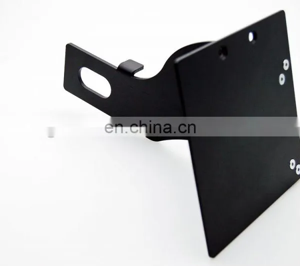 Custom Foshan Factory RR Number Plate Bracket KHZ CRR HD Powder Coat Black Included Mini Number Plate Left Side Bracket