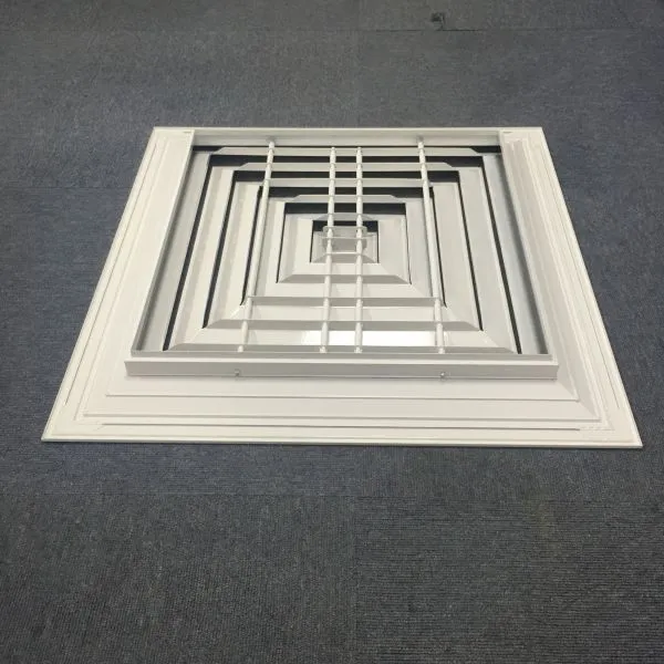 HVAC Extruded Aluminum 4 Way Ceiling Square Air Diffuser photo-2