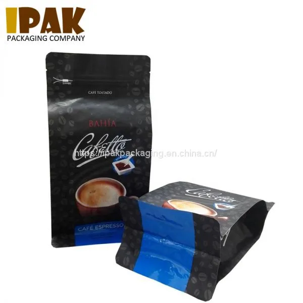 12oz Flat Bottom Coffee Zipper Bag With Valve photo-3