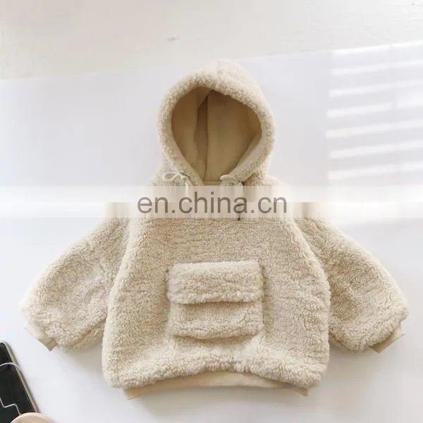6138/Newest Fashion Plush Infant Girl Warm Winter Sweater Hooded Thicken Toddler Girls Pullover Top photo-3