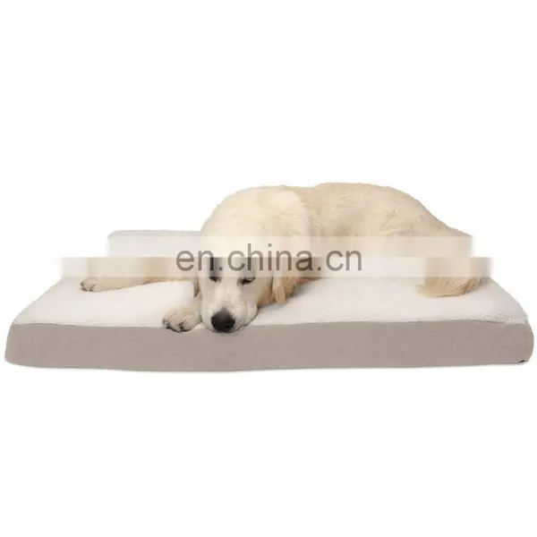 Luxury Orthopedic Dog Bed Large Rectangular Step-On Foam Mattress Ped Bed With Removable Cover photo-3