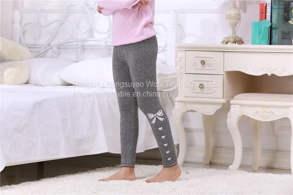 Hot Popular Jacquard Lovely Cartoon Bow Children Girl Gray Color Cotton Comfortable Sports Footless Tights photo-4