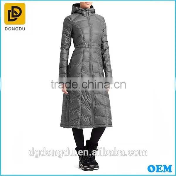 Promotion Best Quality Ultra Thin Long Down Jacket for Winter photo-4