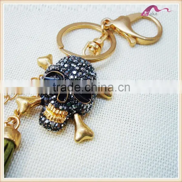 New Fashion Crystal Skull Keychain With Tassel Decorations photo-2