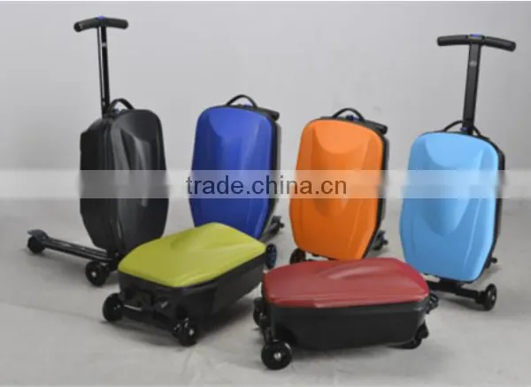 2015 fashion colorful luggage scooter