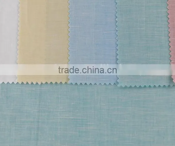 Chambray Fabric,linen Cotton Fabric for Men's Shirt,linen Cotton Yarn Dyed Fabric photo-2