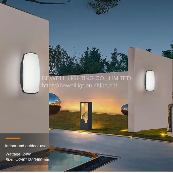 Modern Decoration 24w IP54 Waterproof Hotel Corridor Courtyard Bulkhead Lighting LED Outdoor Wall Lamp