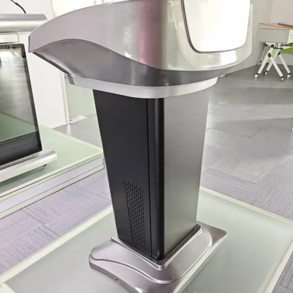 FK500N Цифровой докладный столик с микрофоном, светодиодной подсветкой, автоматическим подъемником, сенсорным АИО ПК/пишущим экраном 23.6\