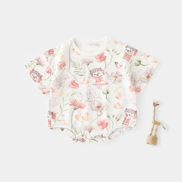 Newborn Bodysuit Baby Clothes Short Sleeves Kids Romper Climb Crawl Suit Children's Pajama Onesie Jumpsuit