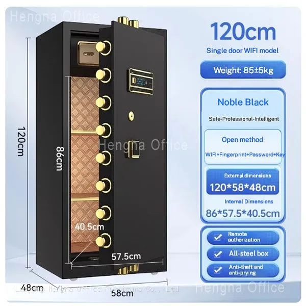 100cm Security Biometric Fingerprint Safe | With Thick Locking Bolt for Home Use | Elegant Modern Aesthetic Safe With White Finish photo-3