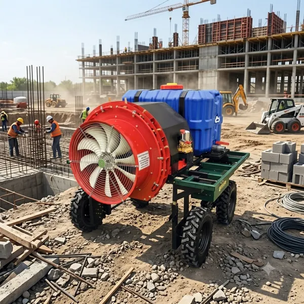 Remote Operated Airblast Orchard Sprayer Machine With Adjustable Chassis and High Flow Pump for Crop Protection photo-3