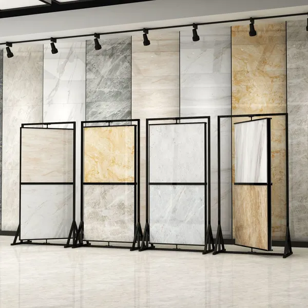 Heavy Duty Steel Tile Display Rack for Showroom — Factory Direct Wholesale