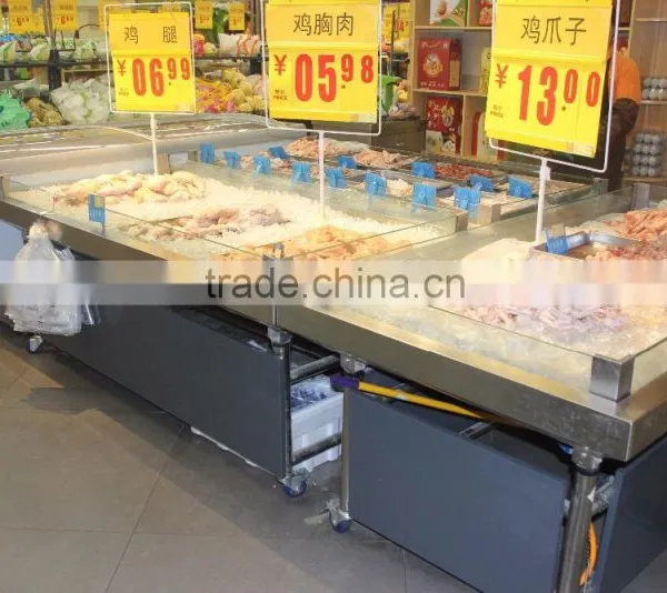 APEX Stainless Steel With Glass Case Refrigerated Fish Display Table photo-2