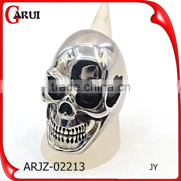 China 2016 New Products Single Stone Ring Designs Skull Rings With Ruby photo-3