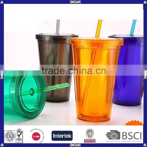 Hot Sell Customized Double Wall 16oz Cheap Price Tumbler Cups With Straw photo-5