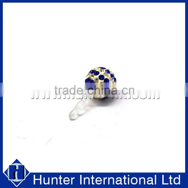 Glaring Diamond Ball Cell Phone Dust Plug Charm photo-2