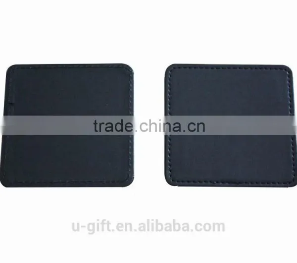 Custom Pu Leather Coaster , Hotel In-room Supplies
