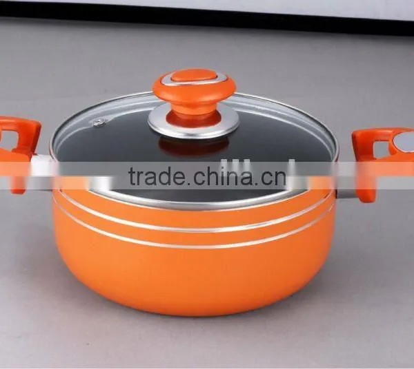 Aluminum Non-stick Happy Call Pot With Glass Lid