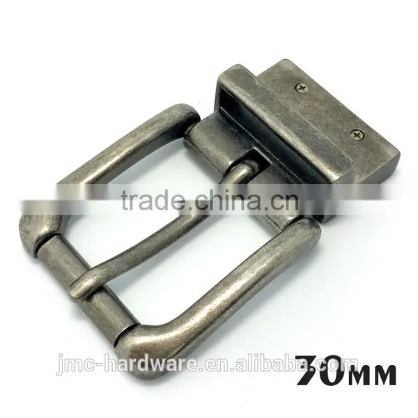 Reversible Zinc Alloy Pin Buckles Smooth Belt Buckle for Men photo-4