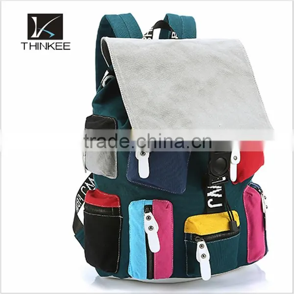 Fashion Design Canvas Sports Backpack/teenagers Fashion Sports Backpack Bag photo-6