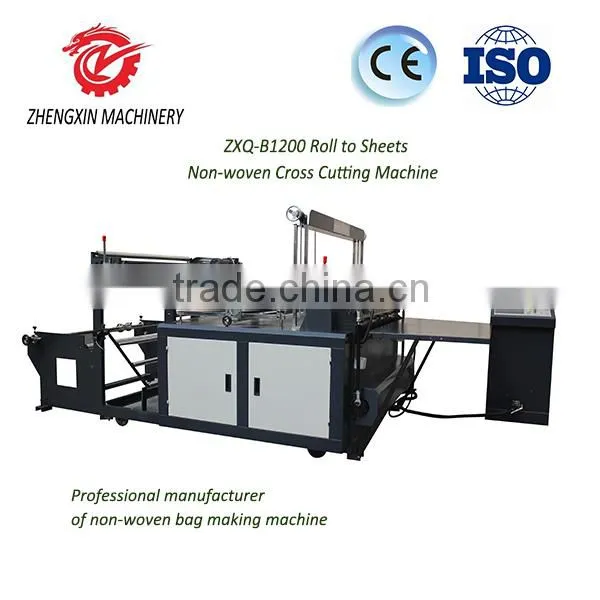 non woven cross cutting machine of roll to sheets