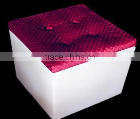 RGB Illuminated LED Light Cube / Rechargable Outdoor and Indoor LED Cube Seat With Cushion photo-3