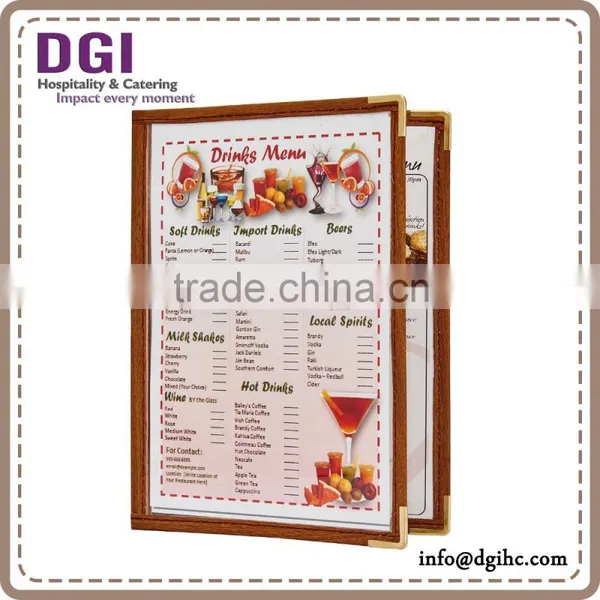Triple Panel 6 Views Leatherette Leatherette Plastic Folder / a4 Insert Paper Size photo-5