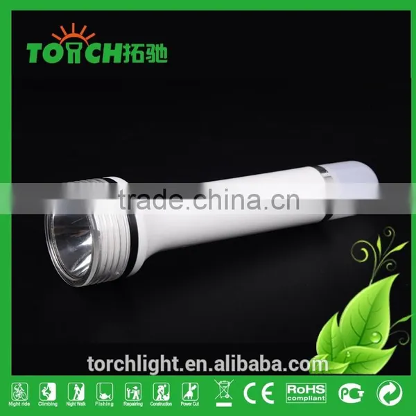 2016 New Disign Rechargeable LED Flashlight Torch Lighters With Charger Camping Light Plastic Torch Light photo-5