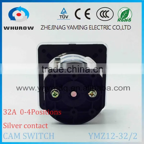 Cam Switch YMZ12-32/2 White Black Selector Ui 690V 32A 2 Poles 8 Terminals Changeover Rotary Switch Sliver Point Contacts photo-5