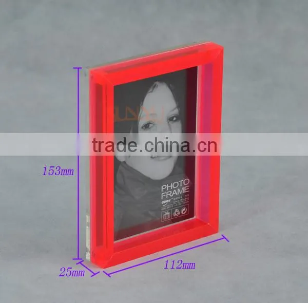 Hot Sale Clear Acrylic Glass Block Perspex Photo Frame for Home Decoratio Stand photo-2