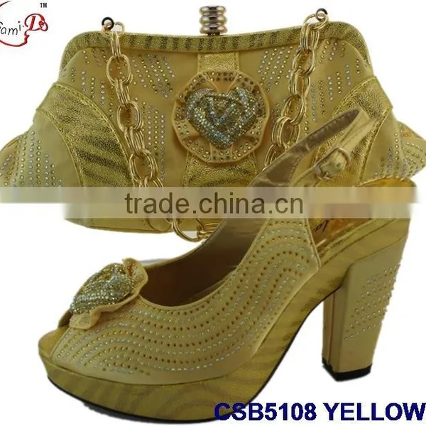 CSB5108 2016 Newest Design Woman Hot Selling Shoes With Matching Bags Crystal Cluth Factory Price Shoes Whole Sale Price photo-4