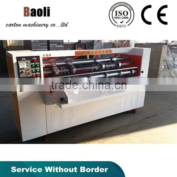 High efficiency Import & export carton box forming manufacture corrugated cardboard thin knife slitting the edge machine