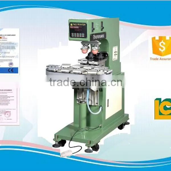2-Colors Conveor Belt Sealed Cup Tampografia printer LC-SPM2-200/10T