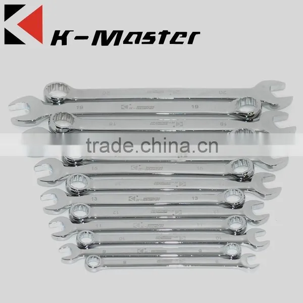 K-Master Mirror Polished Chrome Plated Gear Wrench Set Wrench Wrench Set