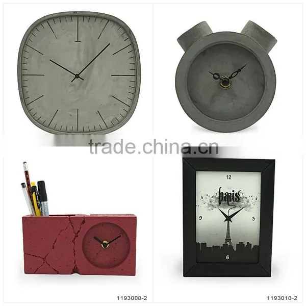 Home Decor Cement Product Modern Desk Clock photo-2