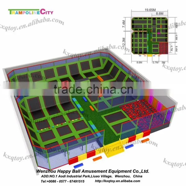 Big Cheap Square and Rectangular for Kids and Adults Indoor Trampoline Park