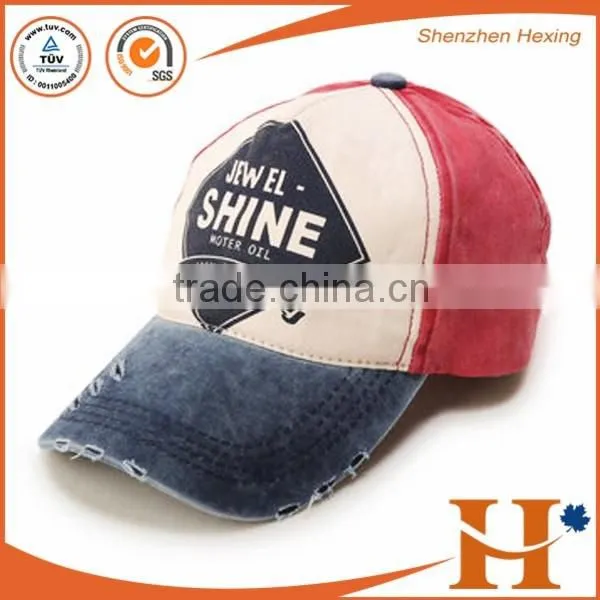 Factory Price! Custom Fitted Stone Washed Baseball Cap for Boys,custom Destroyed Baseball Cap Quality Choice photo-5