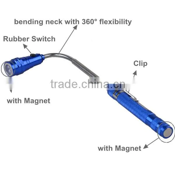 Topcom Mini LED Aluminium Alloy Flexible Magnet Flashlight photo-5