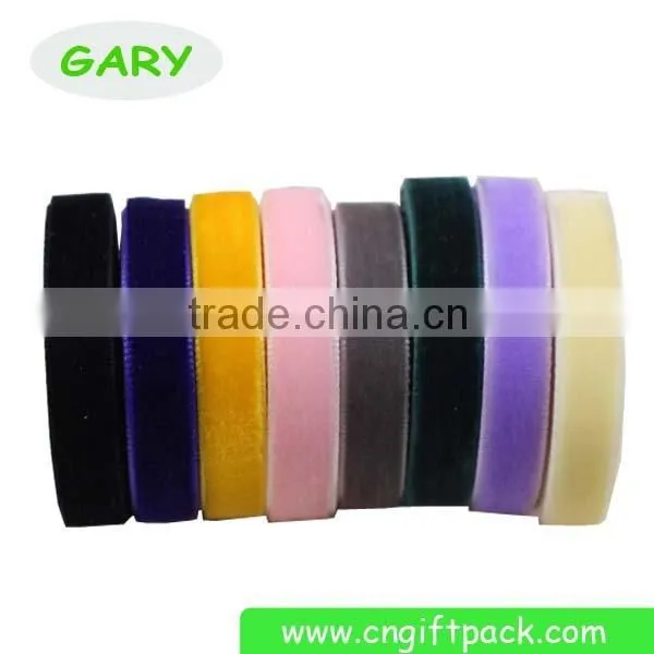 Purple Double Side Velvet Gift Decoration Ribbon 3/8" photo-5