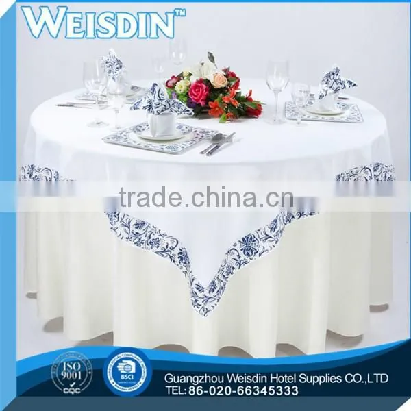 Guangzhou Wholesale Hotel Restaurant Luxury Banquet Wedding Rosette Table Cloth photo-5
