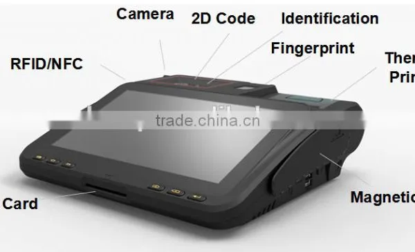 P10 WIFI/3G Android Mobile POS Terminal Integrated 58mm Thermal Printer photo-2