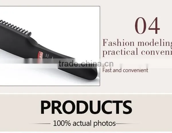 Digital Electric Hair Straightener Brush Comb Detangling Straightening Irons Hair Brush EU/ US/ UK Plug photo-6