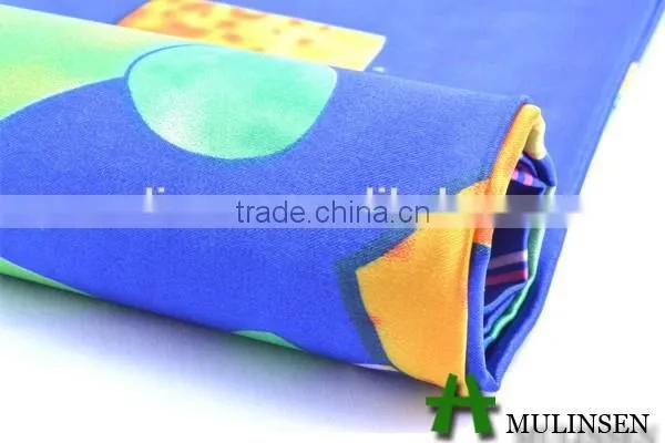 Mulinsen Textile Polyester Spandex Printing Stretchable Satin Fabric photo-3