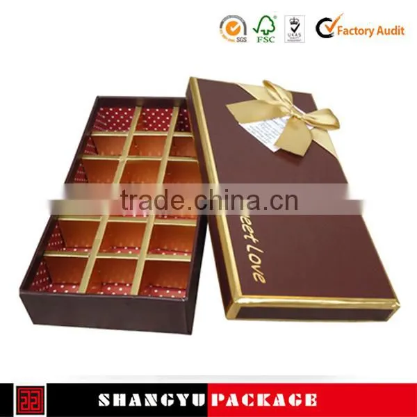 Specialty Paper Chocolate Box With Compartments