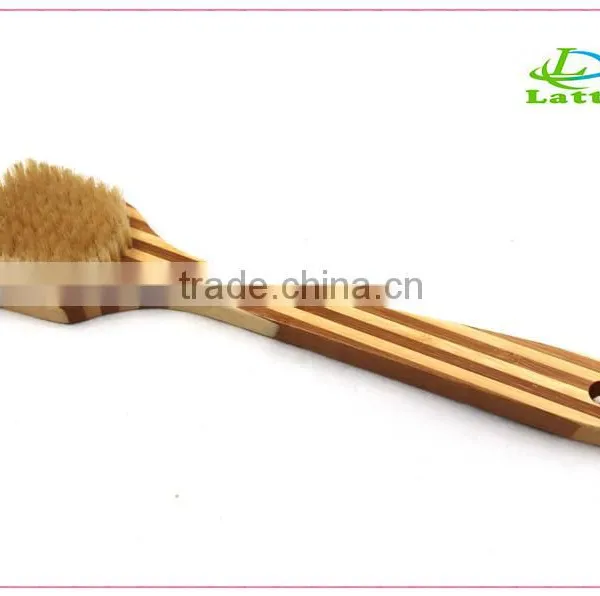 Natural Long Wood Massager Bath Shower Back Spa Scrubber Wooden Body Brush photo-6